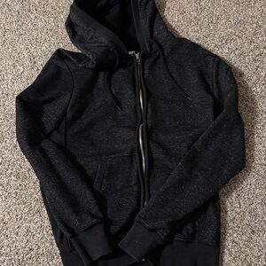 H& M Black Zip-Up Hoodie LARGE